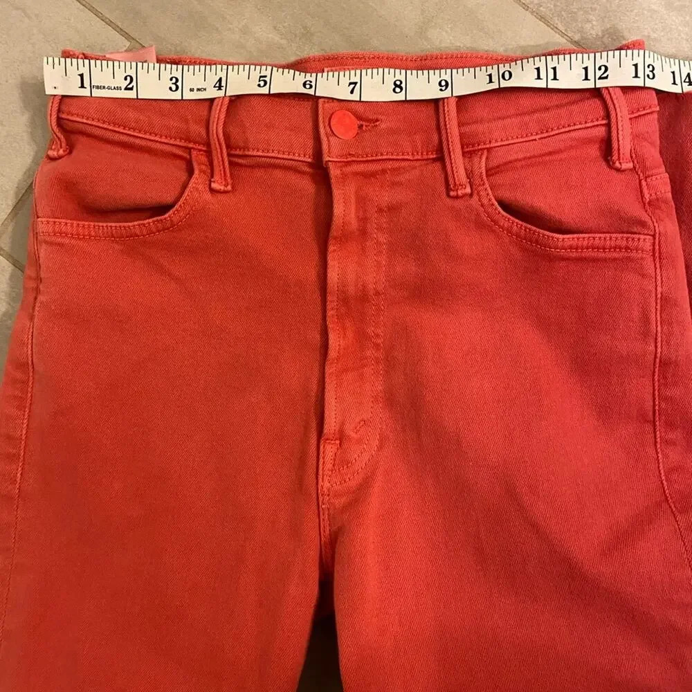 MOTHER The Hustler Ankle Fray Second Chance Rose of Sharon Pink Size 27 - Picture 9 of 10